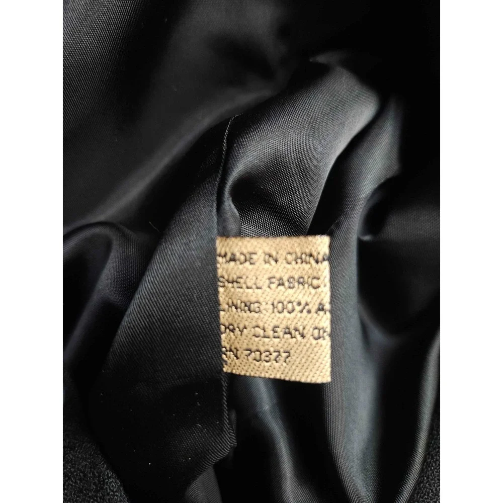 Vintage 80s‎ 90s J Riggings Suit Jacket Mens 38 Black Wool Preppy Corporate Goth
